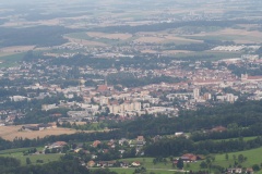 Blick von der Dambergwarte aus auf Steyr